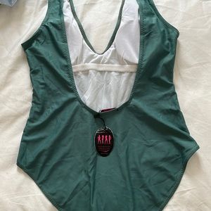 Green one piece swimsuit